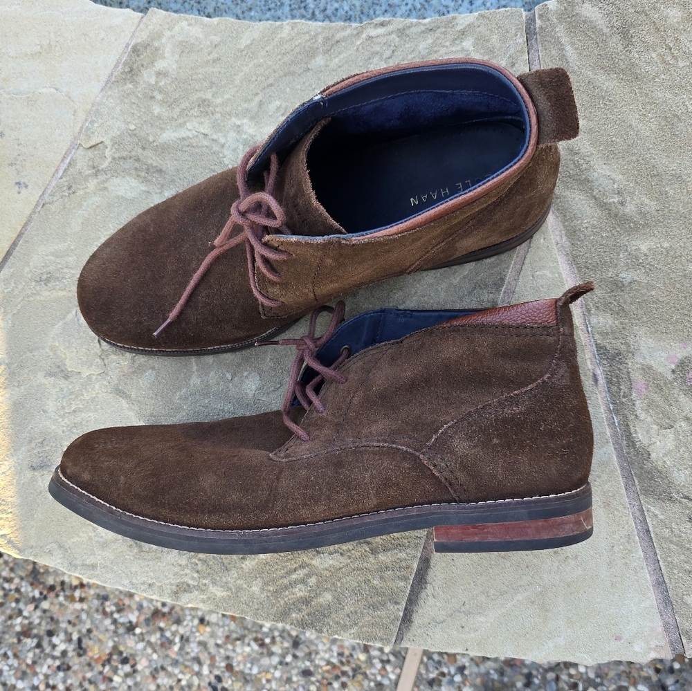 Cole Haan Ogden Stitch Chukka Boot Brown Suede C26393 Shoes 12M - Picture 6 of 10